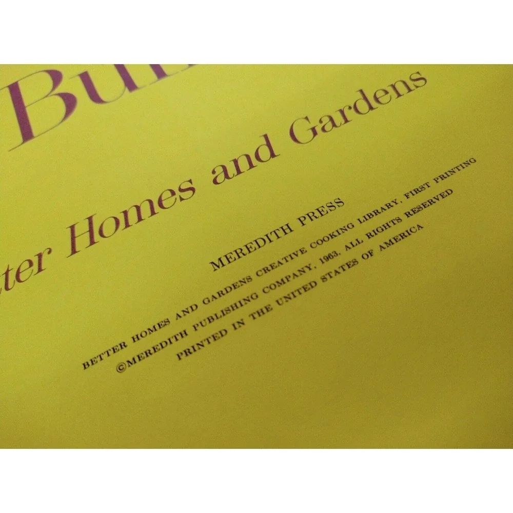 Best Buffets Cookbook 1963 Hardcover Better Homes‎ & Gardens 1st Printing Retro